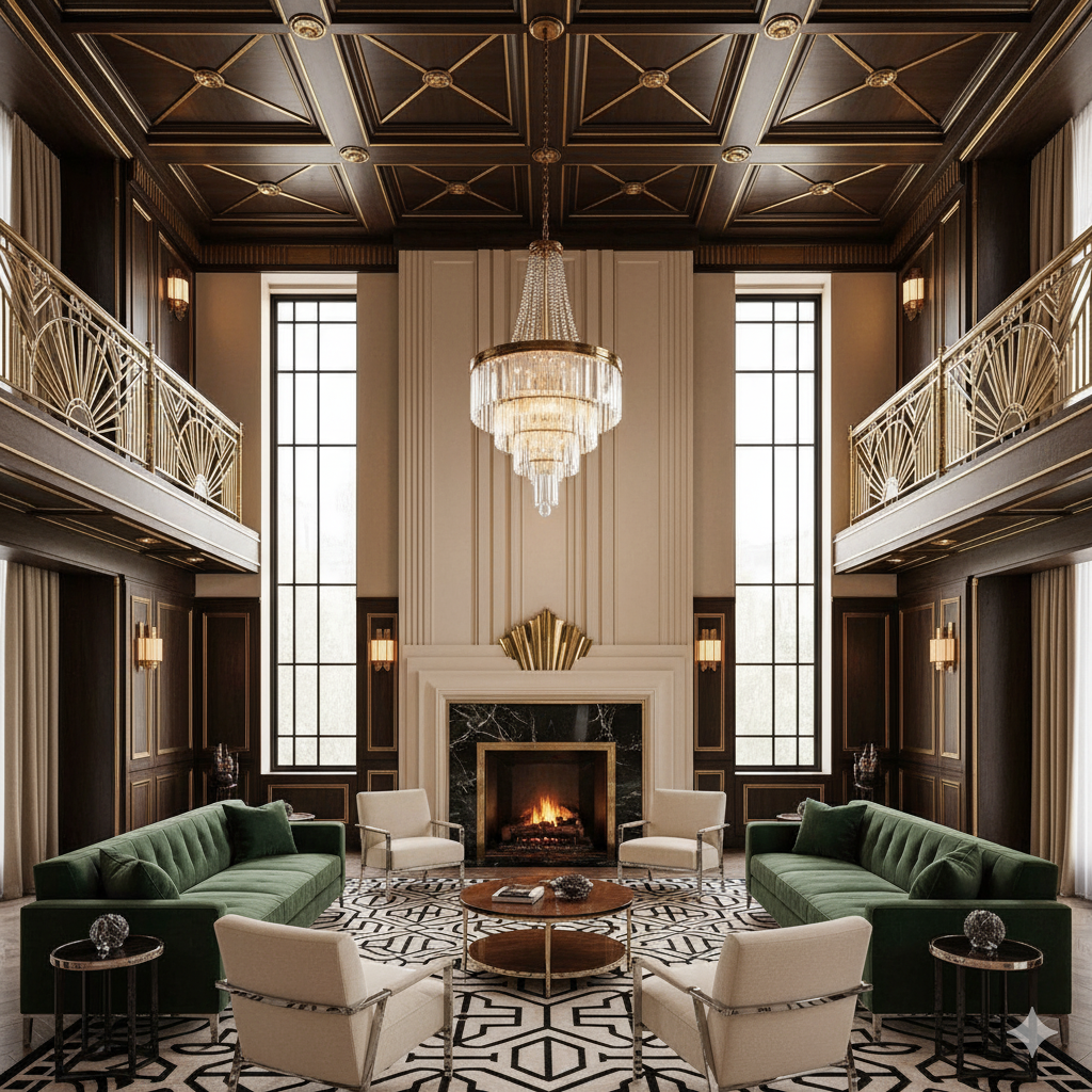 Double-height living room: original Gemini-generated reference concept