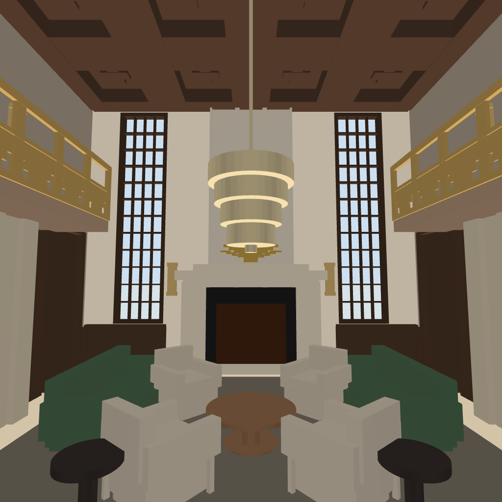 Double-height living room: skill-assisted 3D reconstruction authored with Claude Opus 5 and rendered in Sweet Home 3D